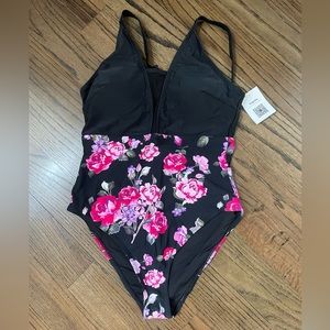 Cupshe Bathing Suit - Floral and Black NWT
